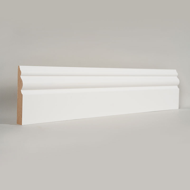 Battiscopa in MDF (primerizzato con riempitivo e bianco perla) 3/5' x 3 7/16'