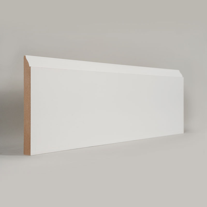 Battiscopa in MDF (primerizzato e bianco perla) 3/5' x 5 1/4'