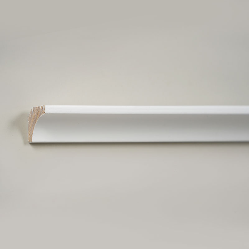 Modanatura angolare interna in legno massello/modanatura Scotia (primerizzata con riempitivo) - Bianco 7/8' × 7/8'