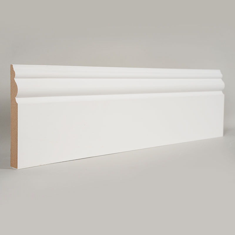 Battiscopa in MDF (primerizzato e bianco perla) 3/5' x 4 1/2'