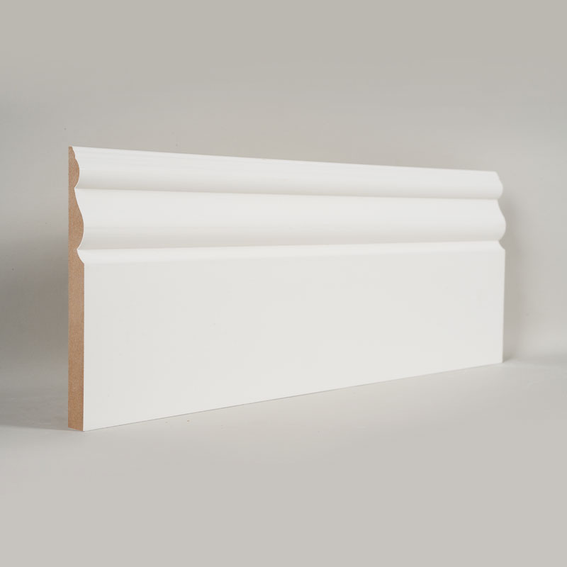 Battiscopa in MDF (primerizzato con stucco e bianco perla) 3/5' x 6'