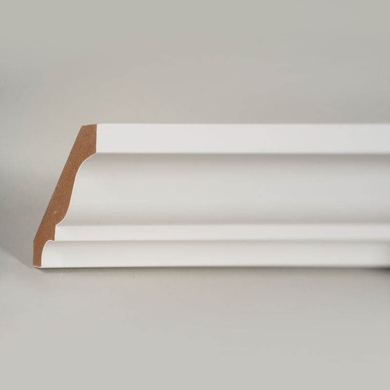 Modanatura a corona in MDF (primerizzata con riempitivo e bianco perla) 3/5' x 3 1/4'