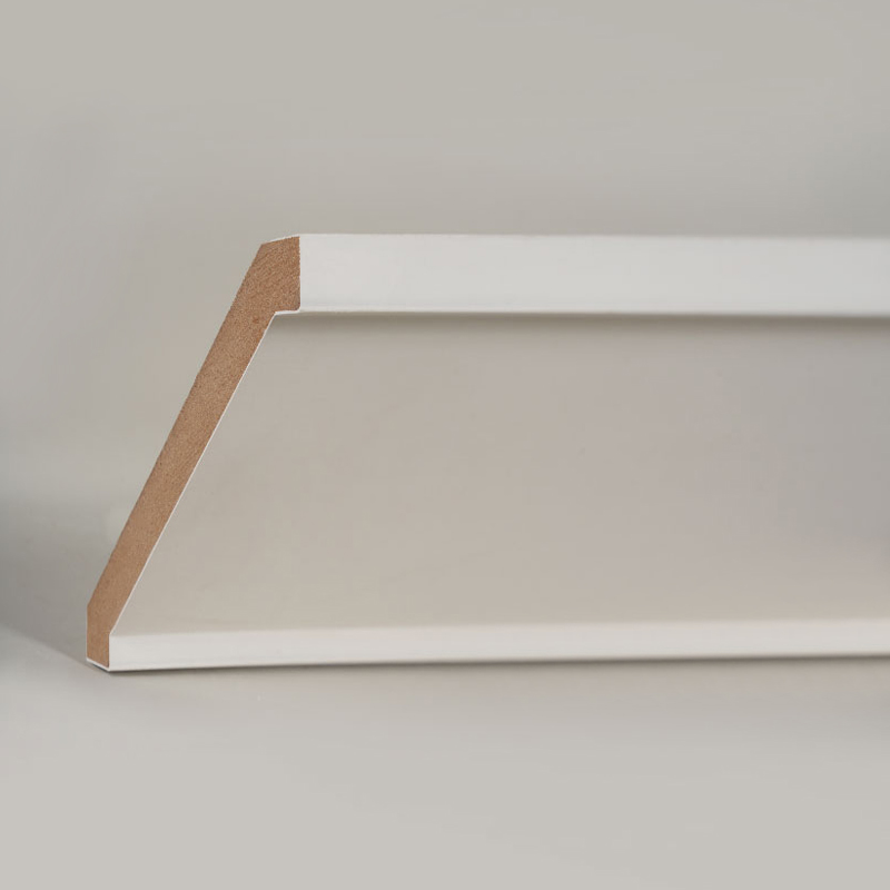 Modanatura a corona in MDF (primerizzata con riempitivo e bianco perla) 3/5' x 4 1/4'