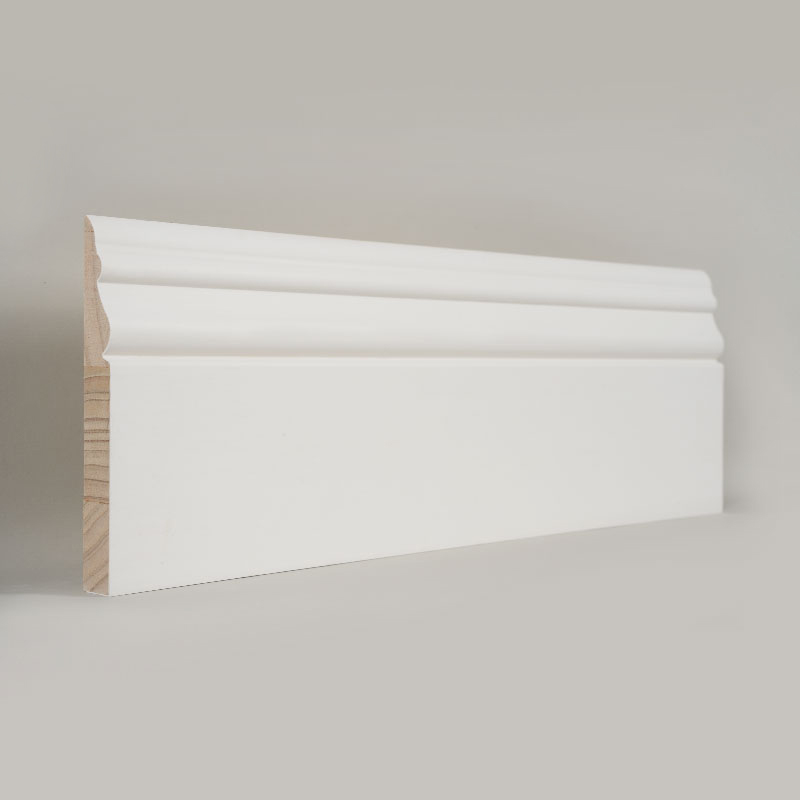 Battiscopa in pino (primerizzato e bianco perla) 3/5' x 5'