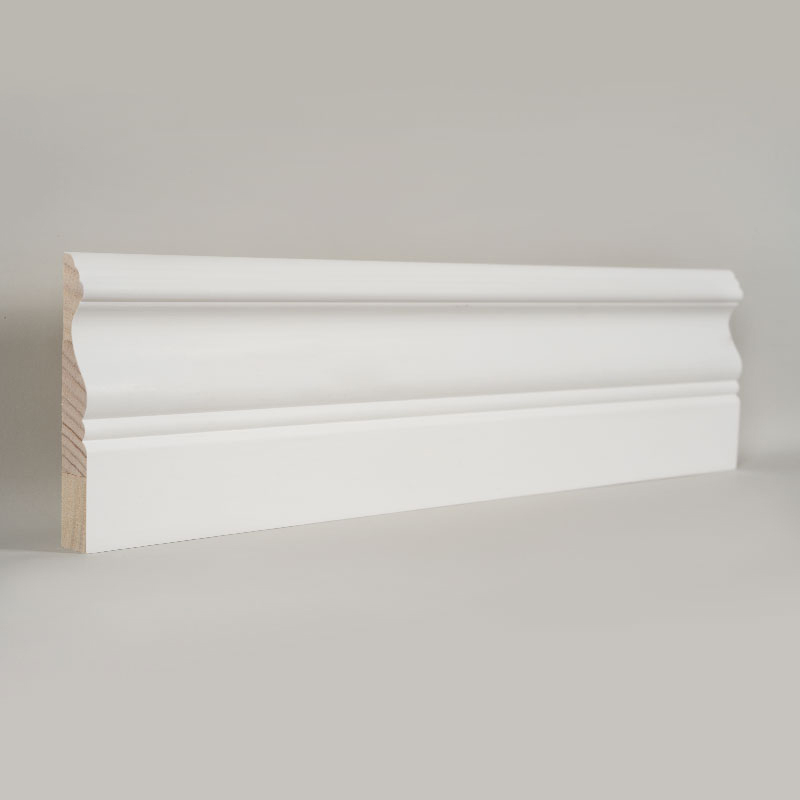 Battiscopa in pino (primerizzato e bianco perla) 3/5' x 4'