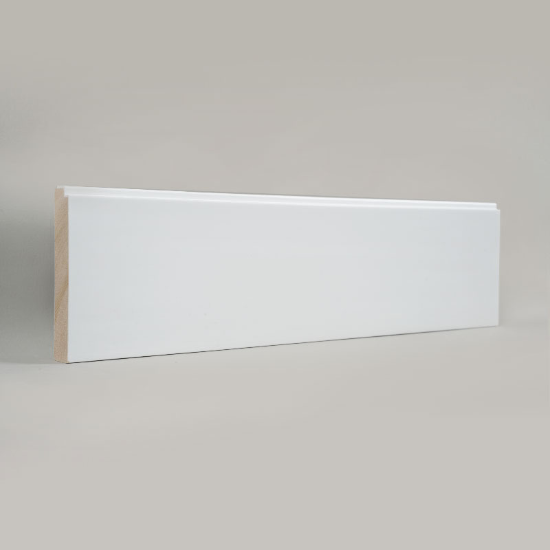 Battiscopa in legno di pino (primerizzato e verniciato) - Bianco 3/5' x 3 15/16' - A1