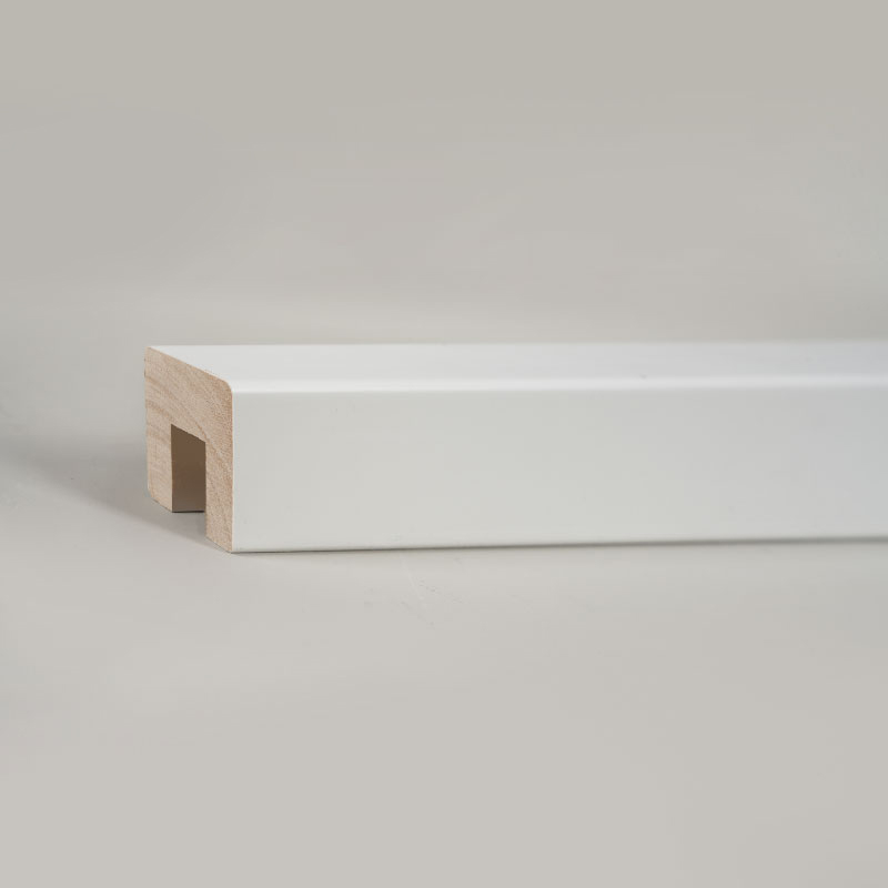 Corrimano per scale in legno massello (primerizzato e verniciato) - Bianco svizzero 1 1/6