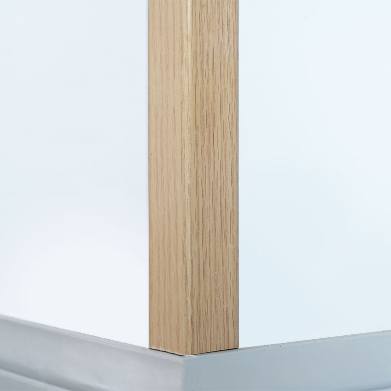 Striscia di transizione in legno massello ad angolo retto (90°) (rivestita con impiallacciatura di quercia rossa + vernice) - Colore rovere 1 1/2' x 1 1/2'