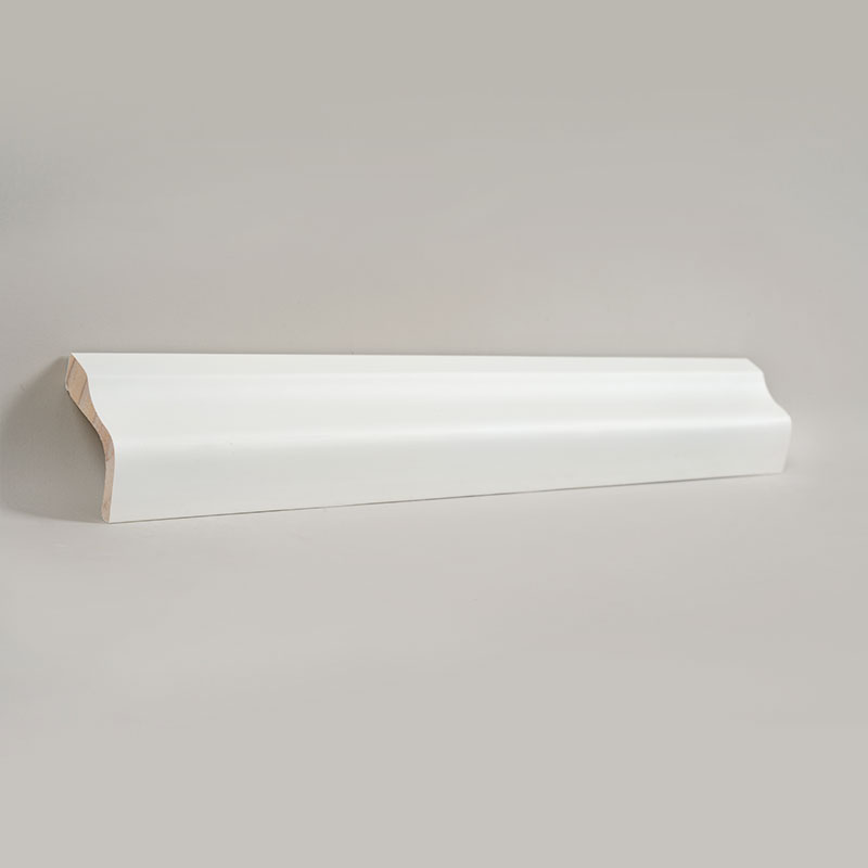 Battiscopa in legno di pino (primerizzato con stucco + vernice) - Bianco 1 1/2'x2 1/6'