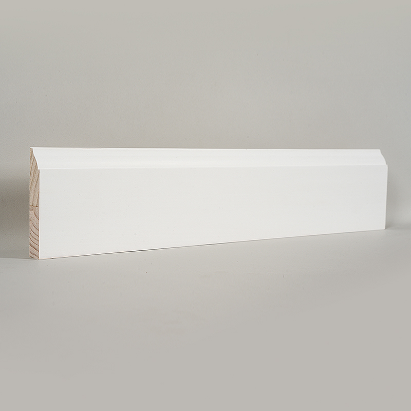 Battiscopa in pino (primerizzato e bianco perla) 3/5' x 3 1/4'