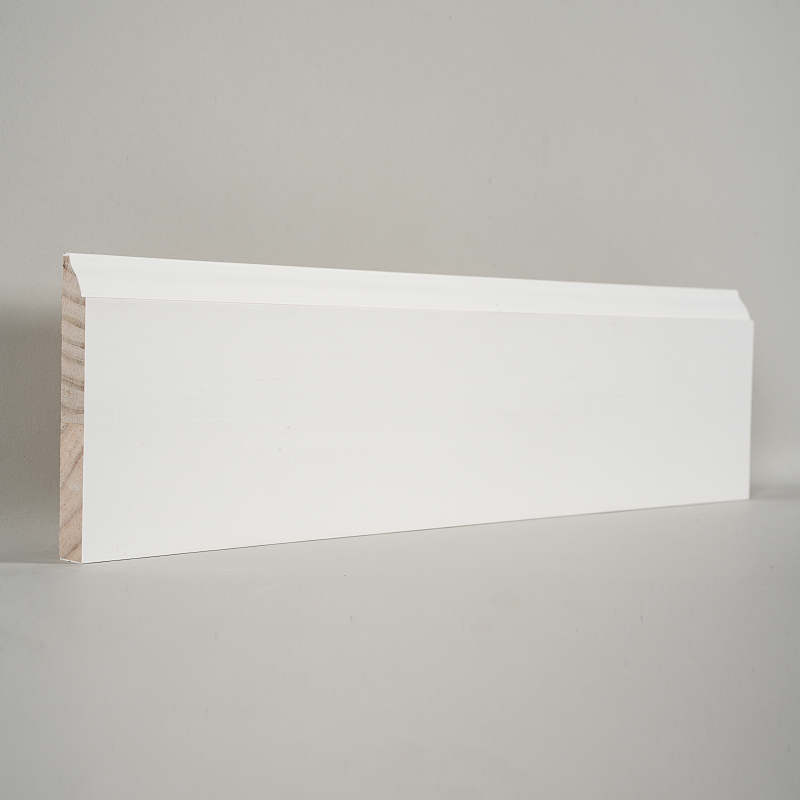 Battiscopa in pino (primerizzato e bianco perla) 3/5' x 4 1/4'