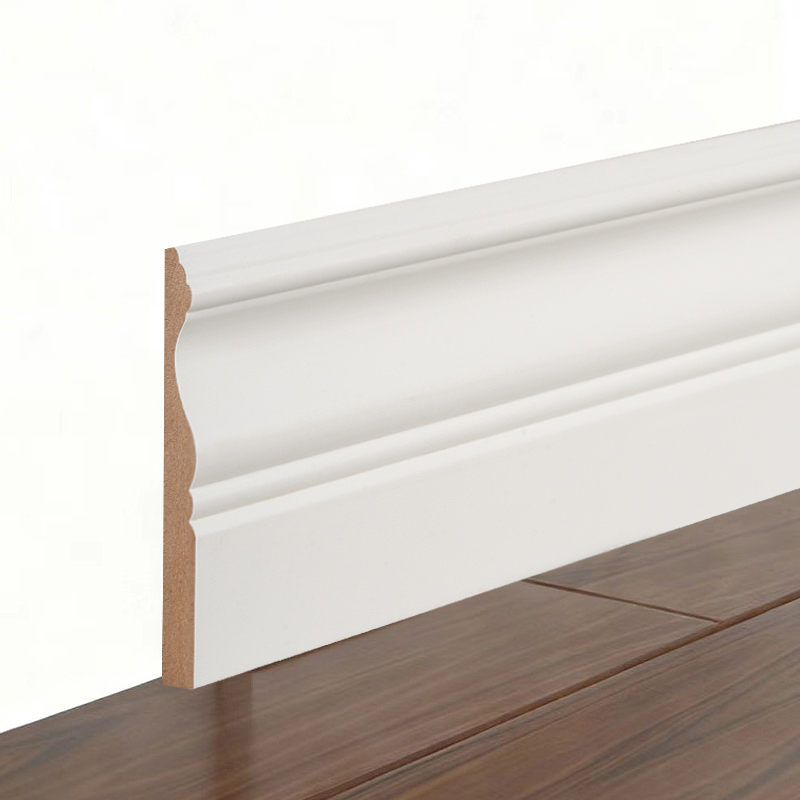 Battiscopa in MDF (primerizzato con stucco e bianco perla) 3/5' x 4'