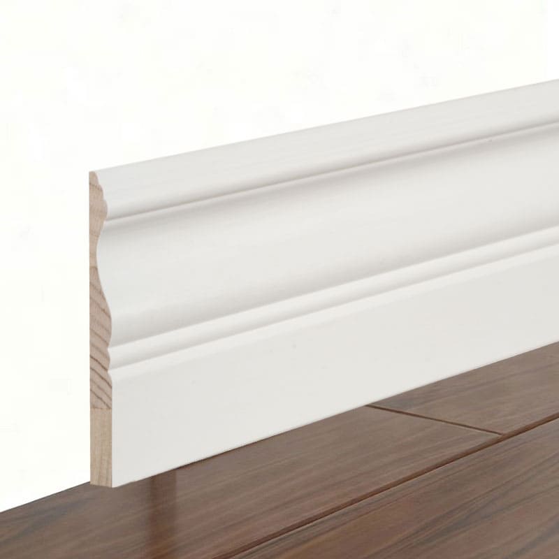 Battiscopa in pino (primerizzato e bianco perla) 3/5' x 4'